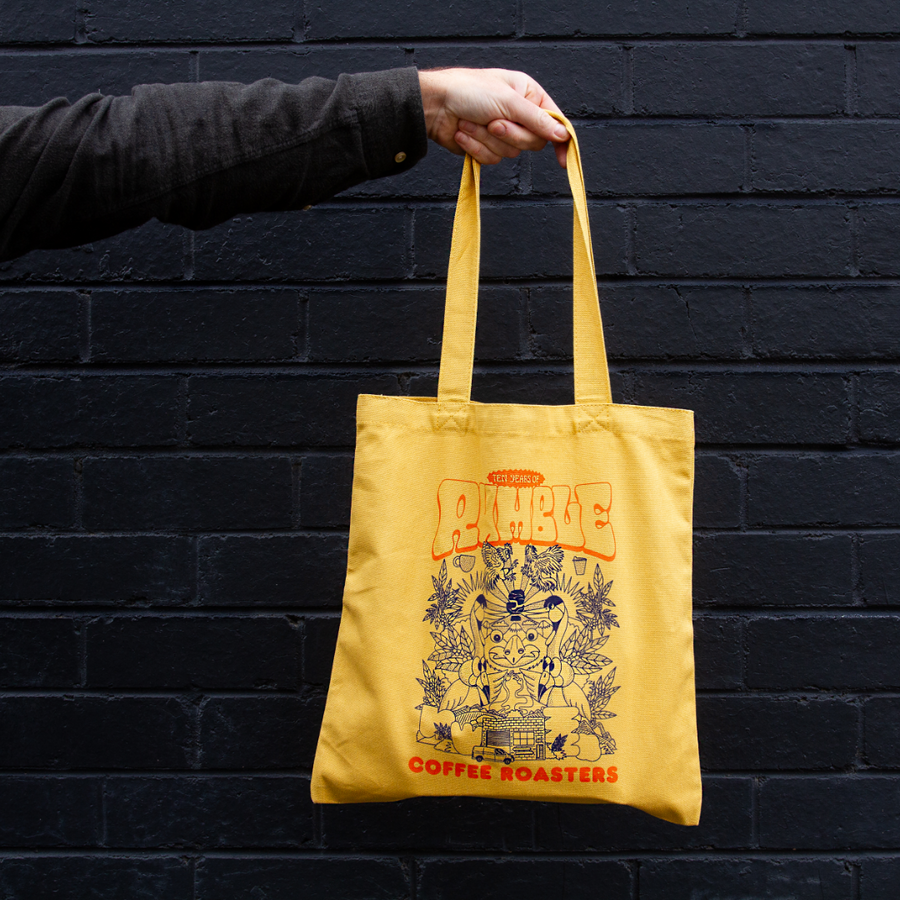 10 Years of Rumble Mustard Tote Bag